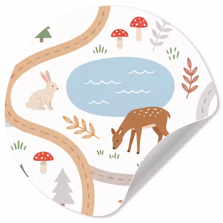 Wallpaper Circle - Animals - Forest - Illustration — 1