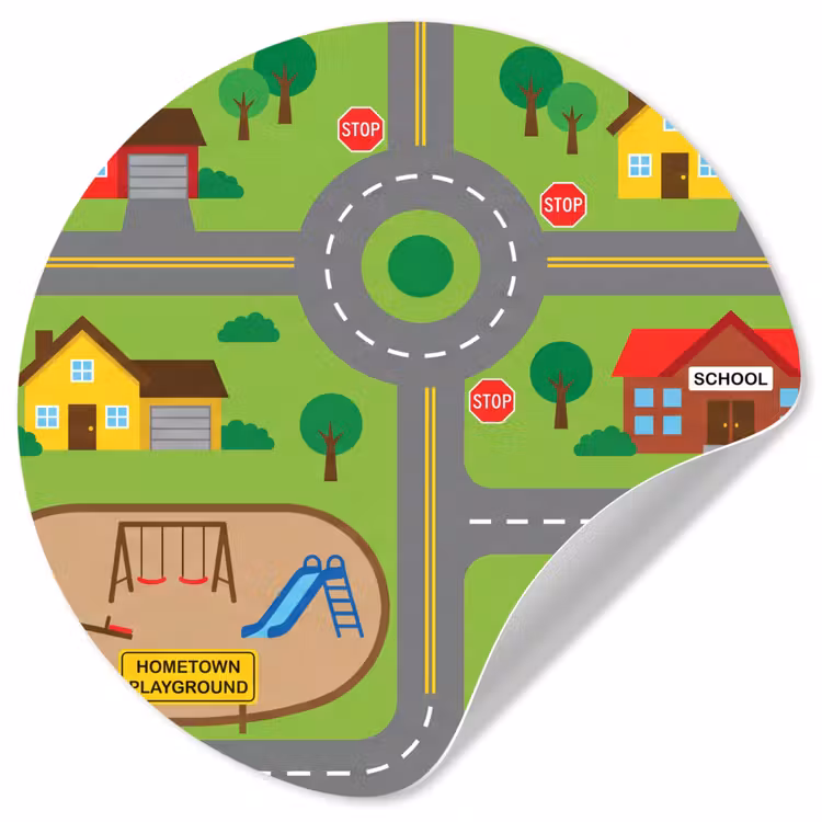 Wallpaper Circle - City - Roads - Cartoon — 1
