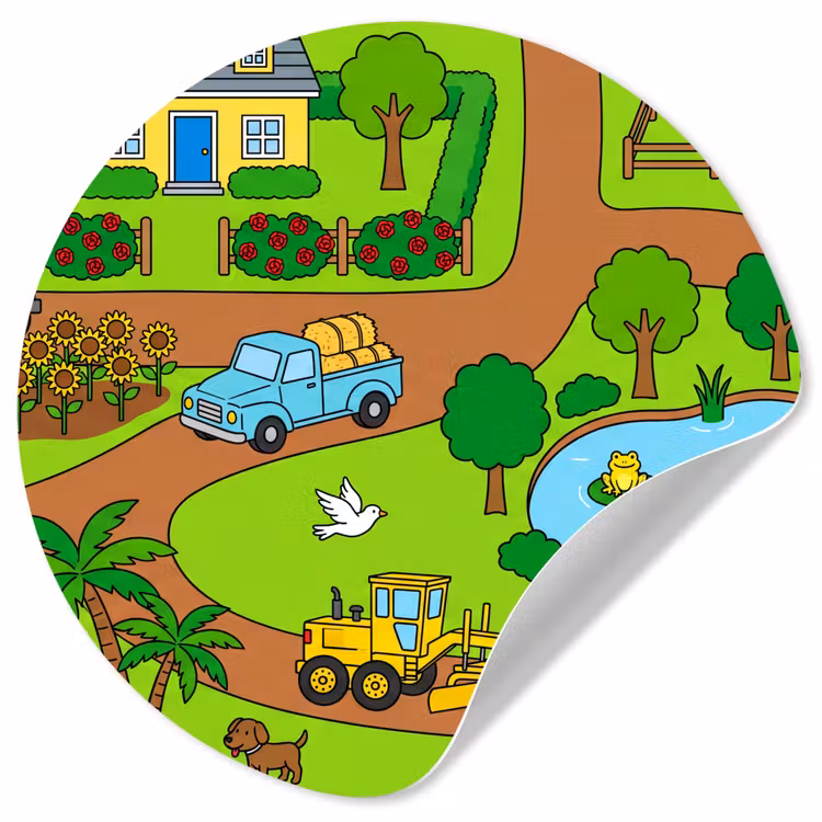 Wallpaper Circle - Countryside - Animals - Cartoon — 1