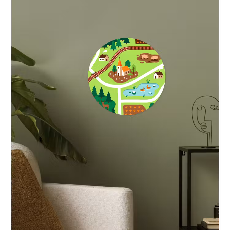 Wallpaper Circle - Countryside - Animals - Illustration — 3