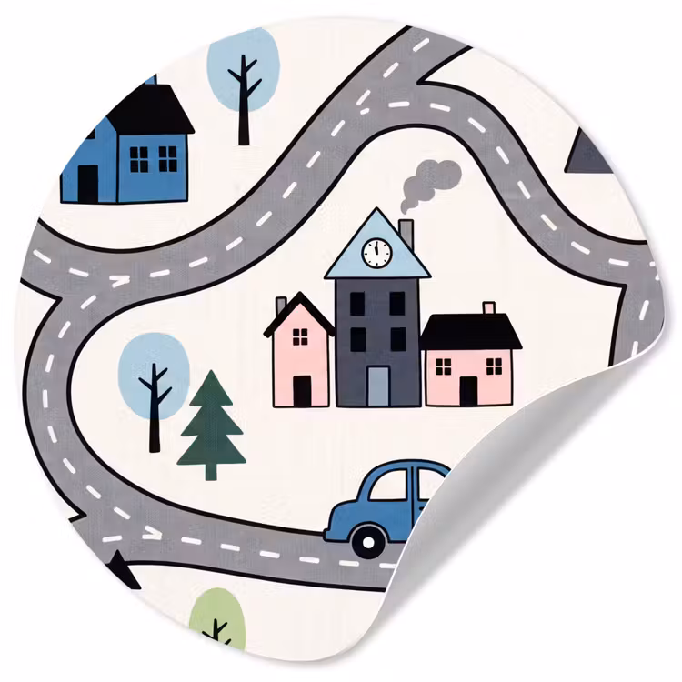 Wallpaper Circle - Map - City - Kid-Friendly — 1