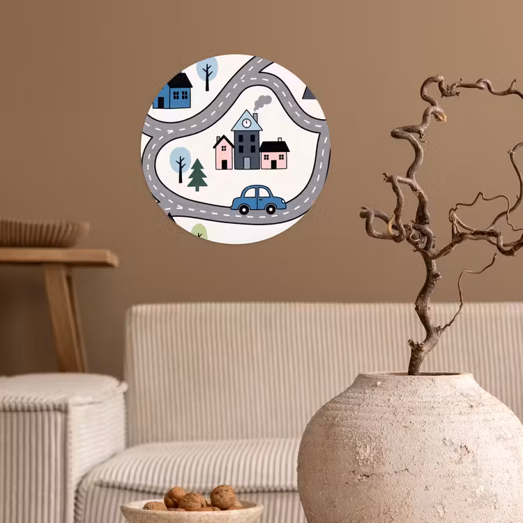 Wallpaper Circle - Map - City - Kid-Friendly — 2