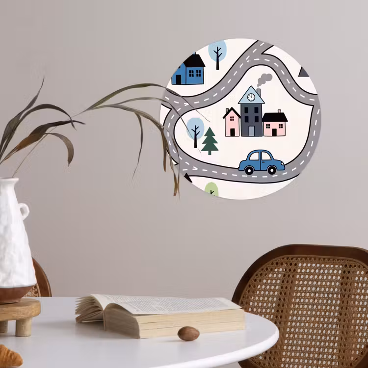 Wallpaper Circle - Map - City - Kid-Friendly — 4