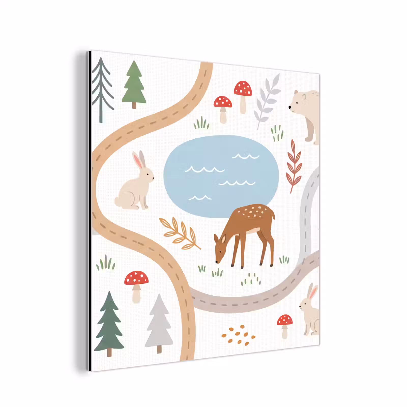 aluminium wall art - Animals - Forest - Illustration — 1