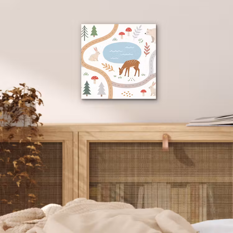 aluminium wall art - Animals - Forest - Illustration — 4