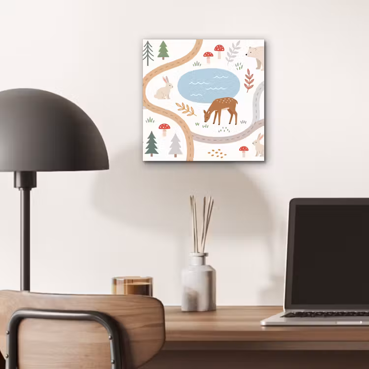 aluminium wall art - Animals - Forest - Illustration — 6