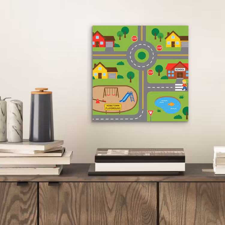 aluminium wall art - City - Roads - Cartoon — 2