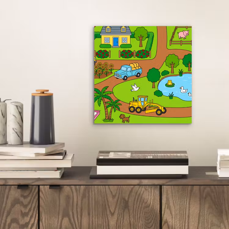 aluminium wall art - Countryside - Animals - Cartoon — 2