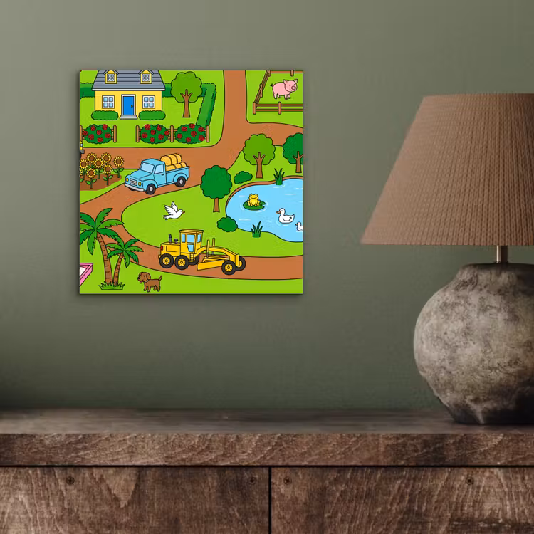 aluminium wall art - Countryside - Animals - Cartoon — 3