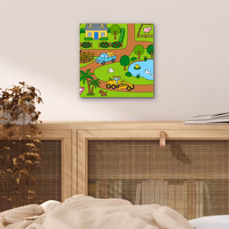 aluminium wall art - Countryside - Animals - Cartoon — 4