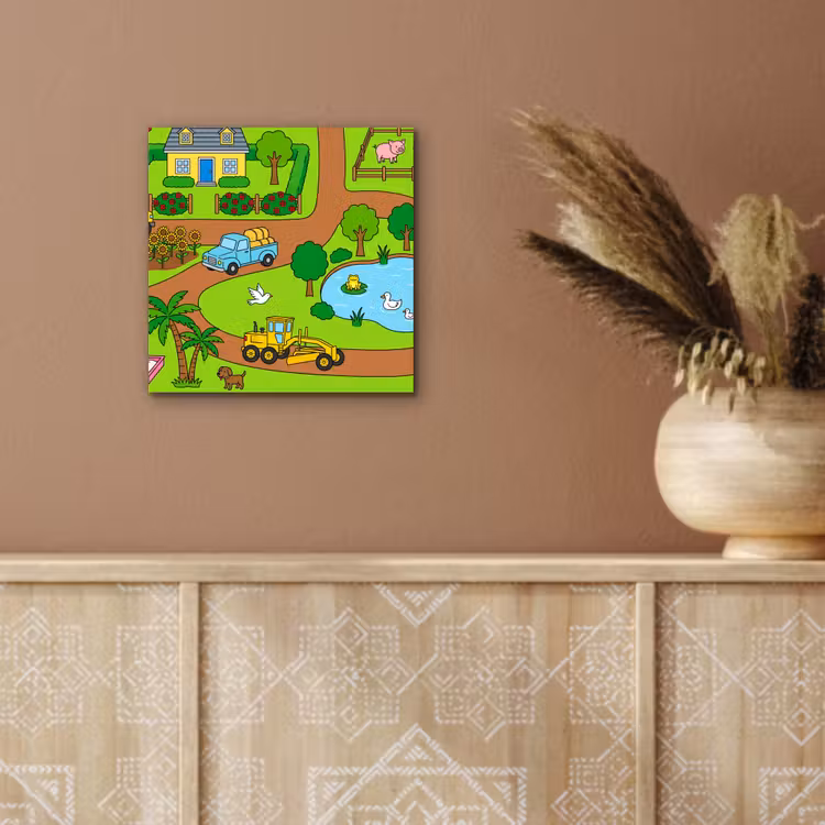 aluminium wall art - Countryside - Animals - Cartoon — 5