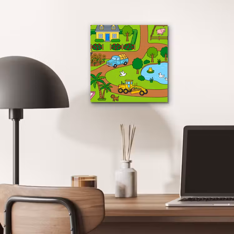 aluminium wall art - Countryside - Animals - Cartoon — 6