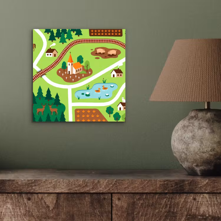 aluminium wall art - Countryside - Animals - Illustration — 3