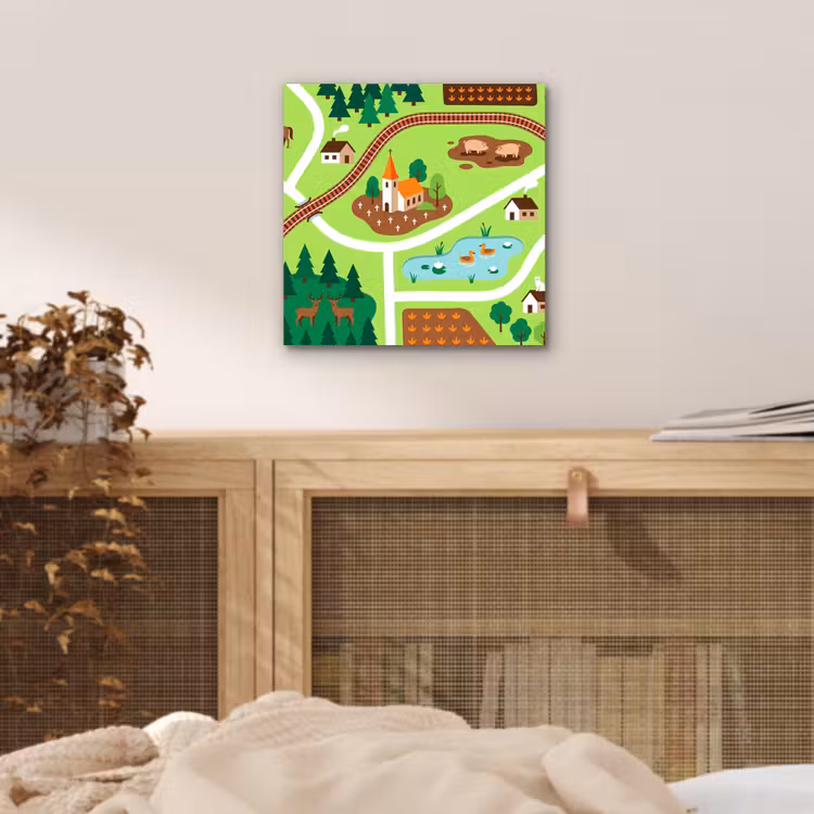 aluminium wall art - Countryside - Animals - Illustration — 4