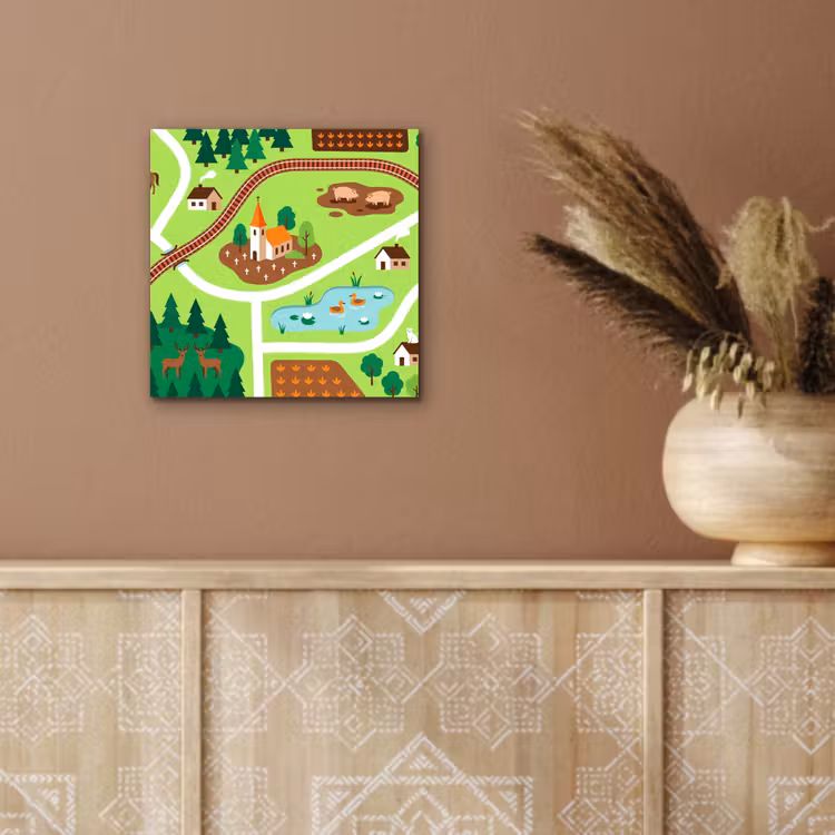 aluminium wall art - Countryside - Animals - Illustration — 5
