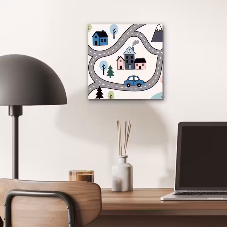 aluminium wall art - Map - City - Kid-Friendly — 6