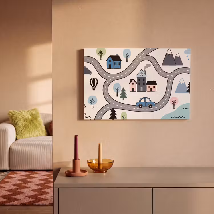 Canvas Print - Map - City - Kid-Friendly — 1