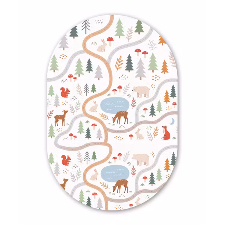 Oval - Glass - Animals - Forest - Illustration — 1