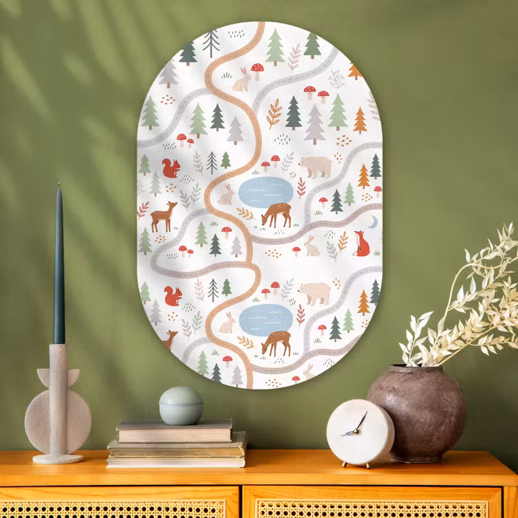 Oval - Glass - Animals - Forest - Illustration — 2