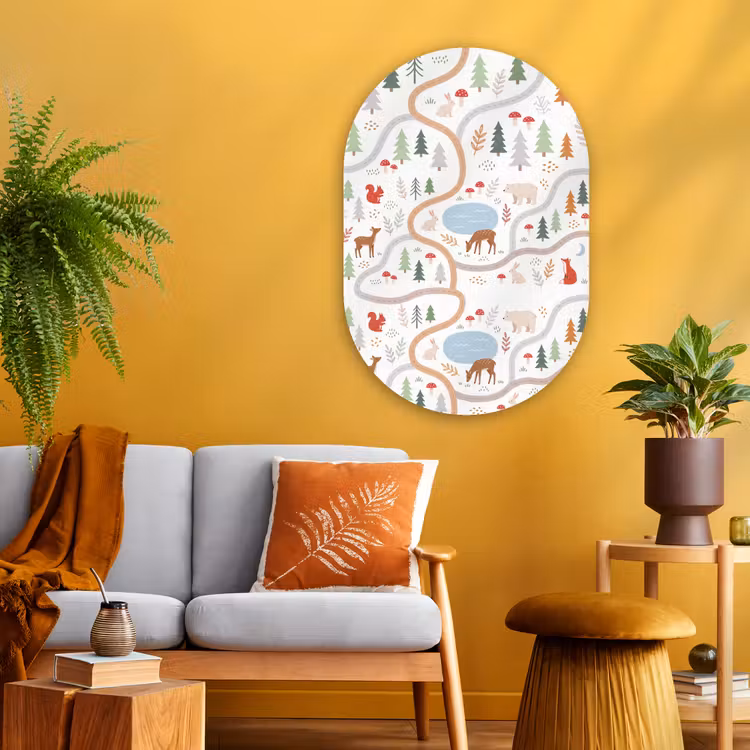Oval - Glass - Animals - Forest - Illustration — 3