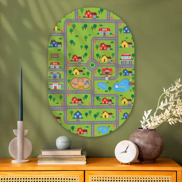 Oval - Glass - City - Roads - Cartoon — 2