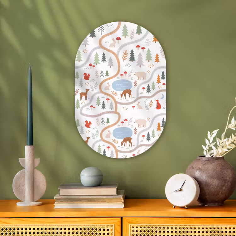 Oval - Plastic - Animals - Forest - Illustration — 1