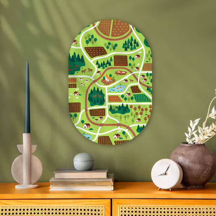 Oval - Plastic - Countryside - Animals - Illustration — 2
