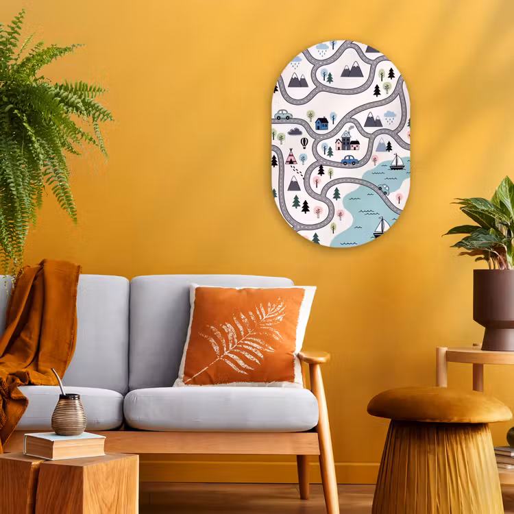Oval - Plastic - Map - City - Kid-Friendly — 1