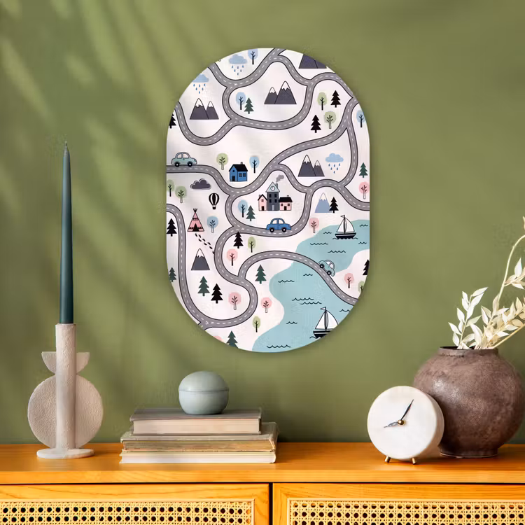 Oval - Plastic - Map - City - Kid-Friendly — 2
