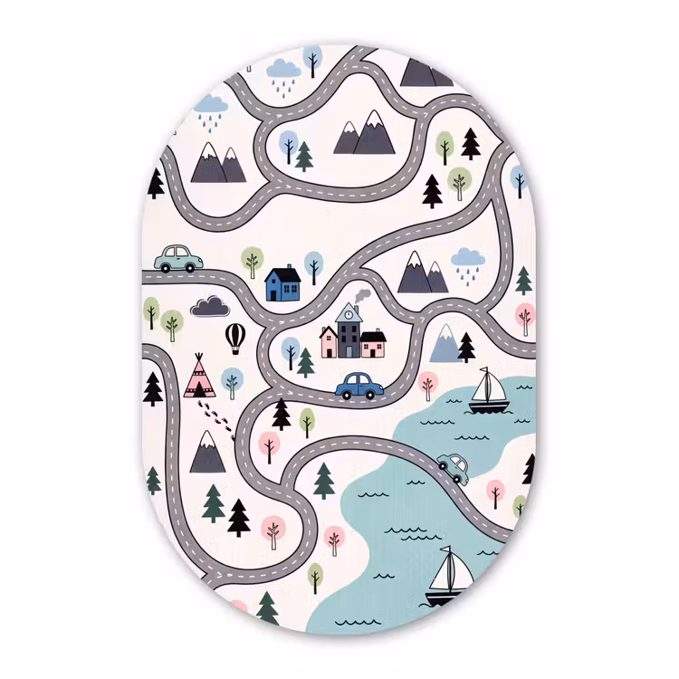 Oval - Plastic - Map - City - Kid-Friendly — 3