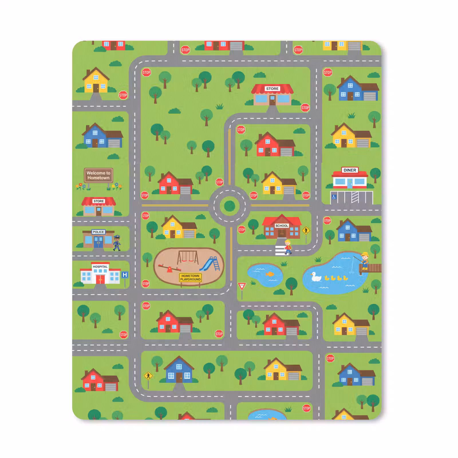 Mouse Pad - City - Roads - Cartoon — 1