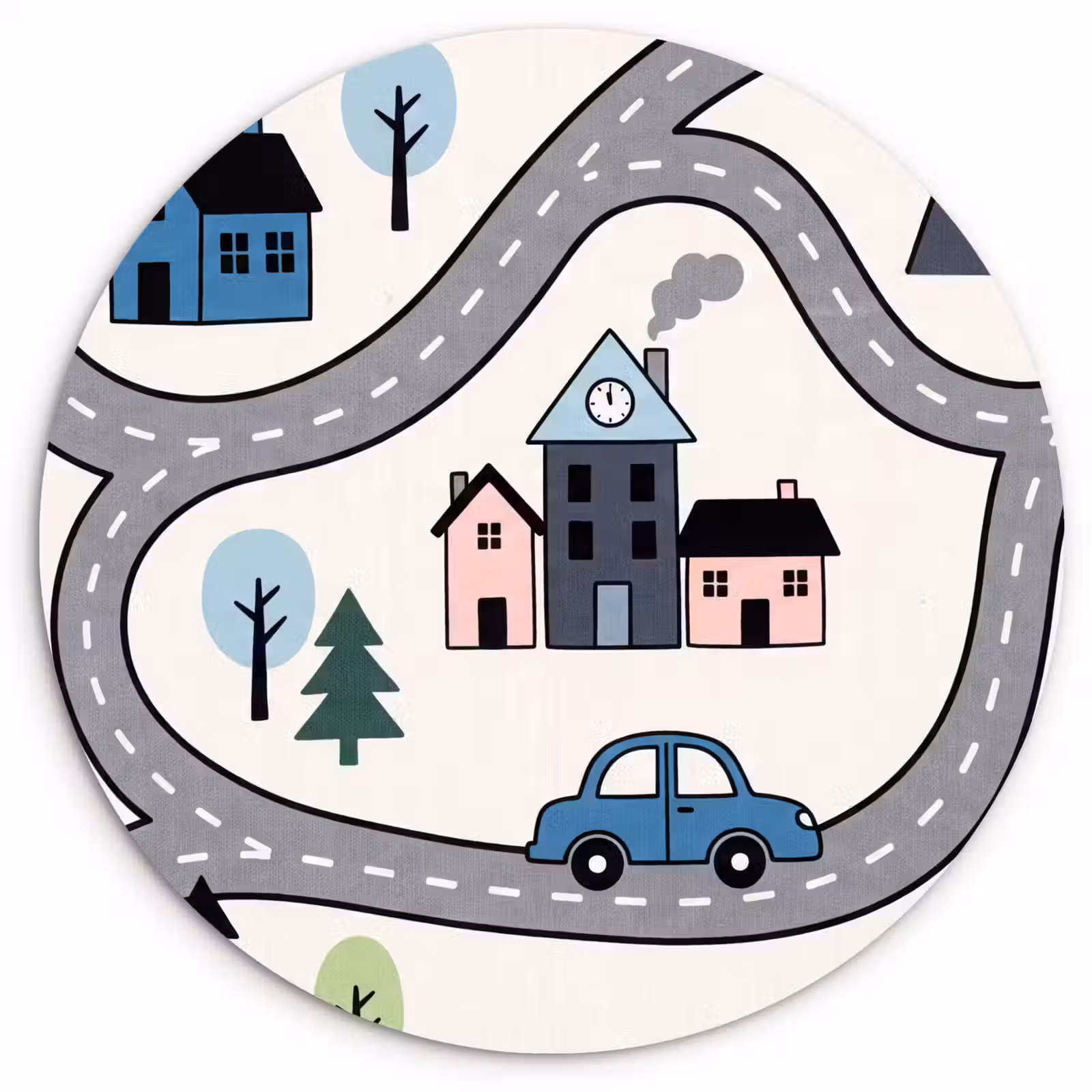 round wall art - Map - City - Kid-Friendly — 1