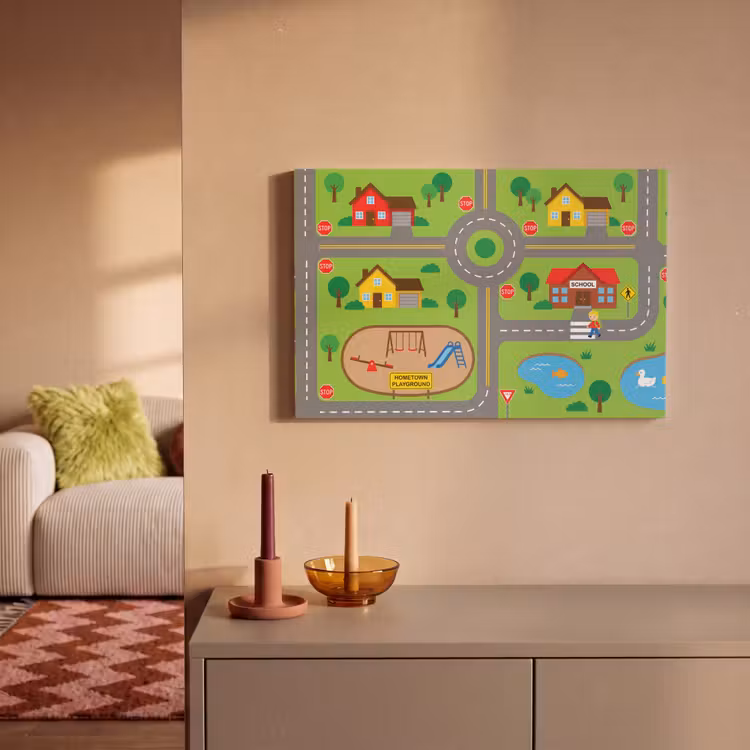Canvas Print - City - Roads - Cartoon — 1