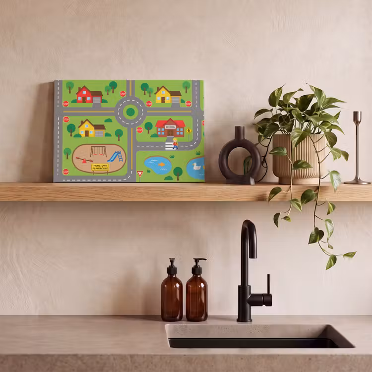 Canvas Print - City - Roads - Cartoon — 2
