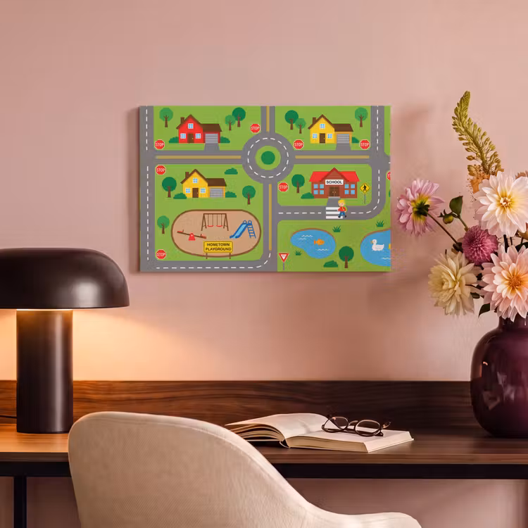 Canvas Print - City - Roads - Cartoon — 3