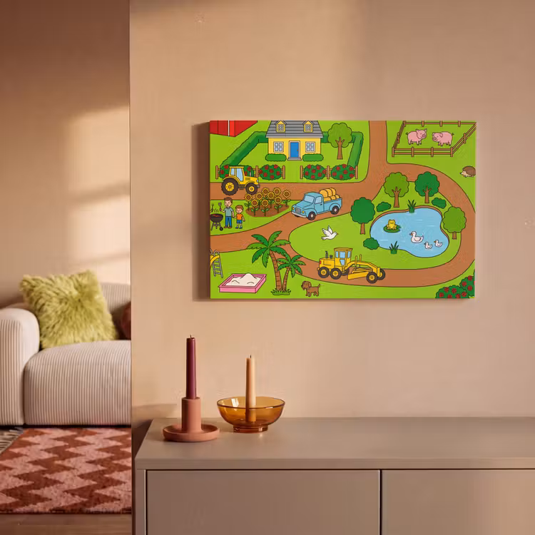 Canvas Print - Countryside - Animals - Cartoon — 1