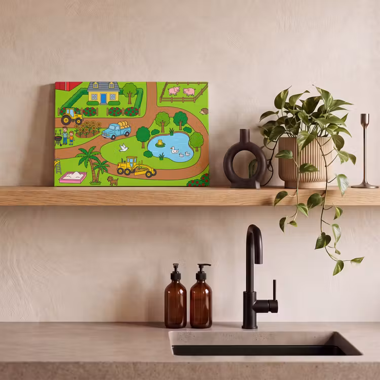Canvas Print - Countryside - Animals - Cartoon — 2