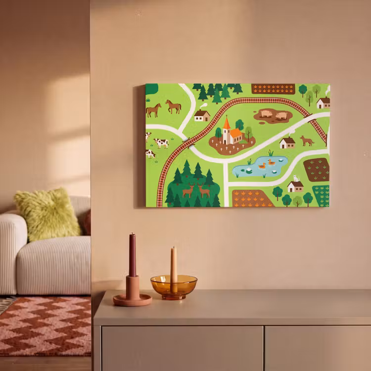 Canvas Print - Countryside - Animals - Illustration — 1