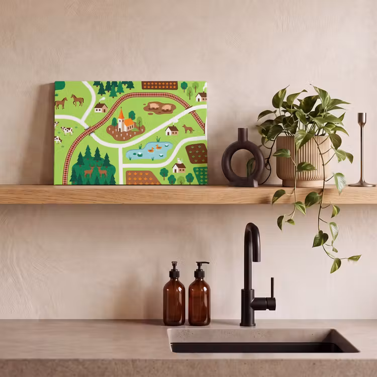 Canvas Print - Countryside - Animals - Illustration — 2