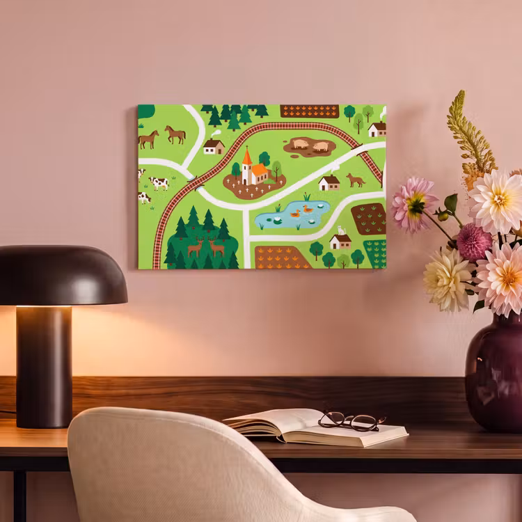 Canvas Print - Countryside - Animals - Illustration — 3