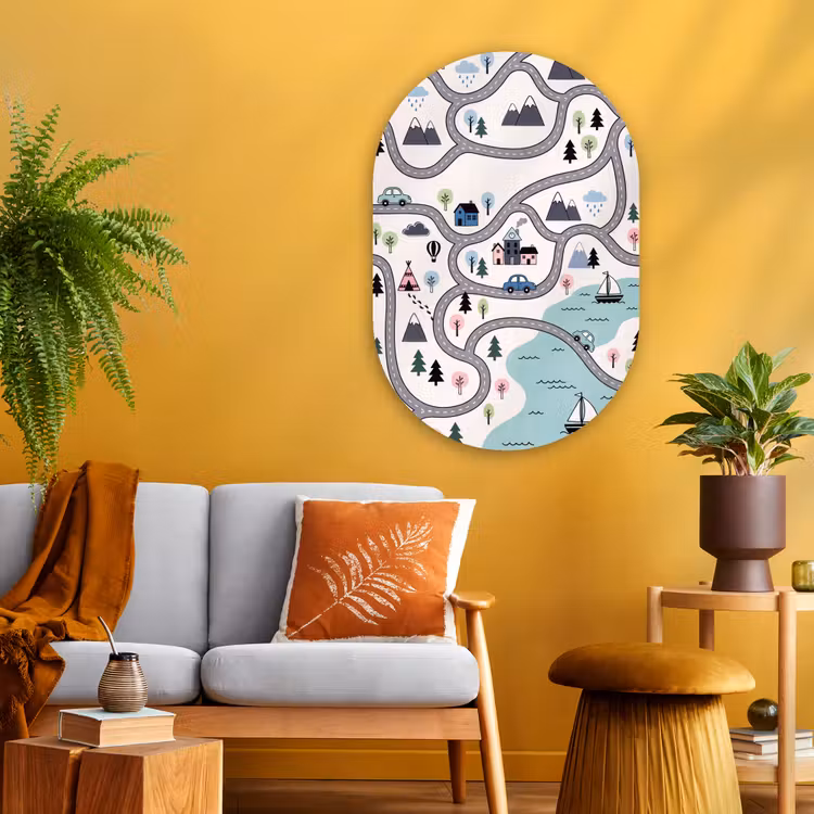 Oval - Glass - Map - City - Kid-Friendly — 3