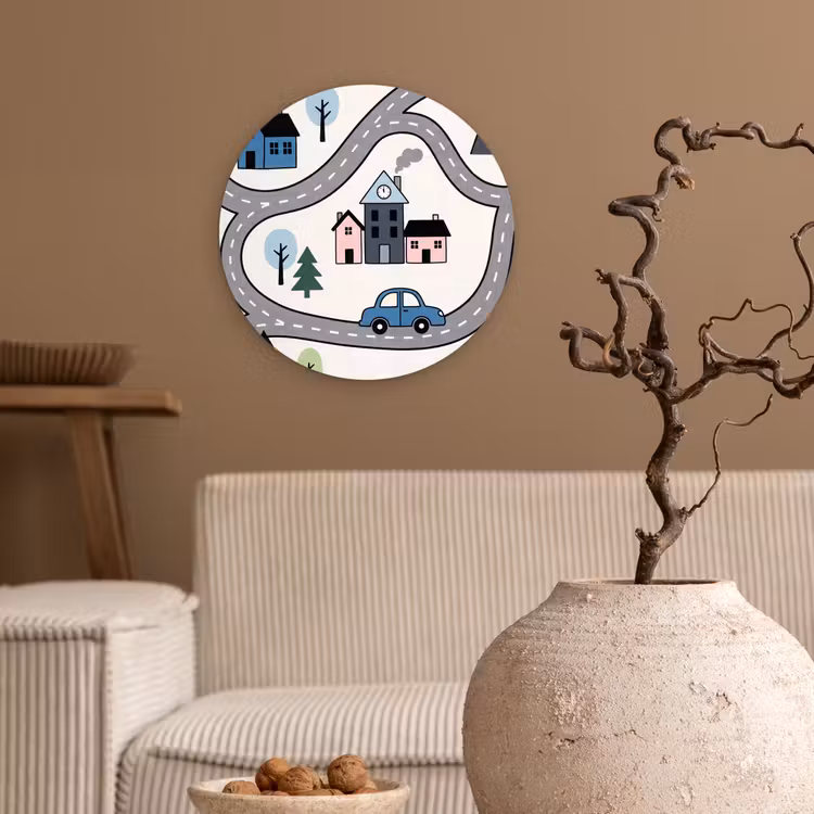 round wall art - Map - City - Kid-Friendly — 2