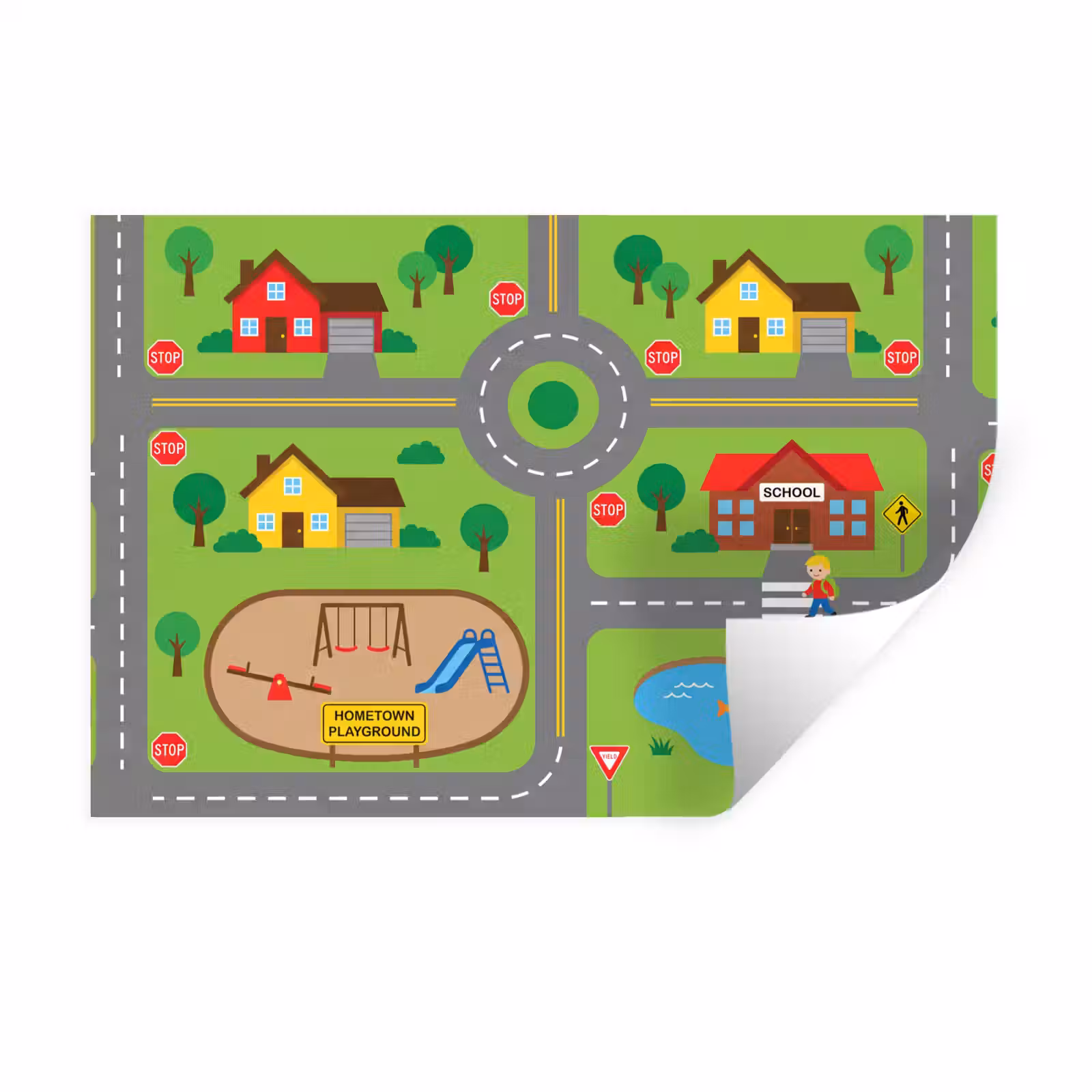 Wall Sticker - City - Roads - Cartoon — 1