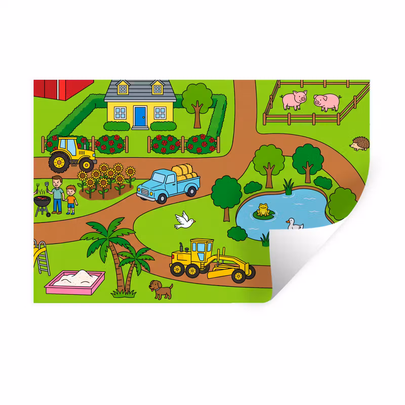 Wall Sticker - Countryside - Animals - Cartoon — 1