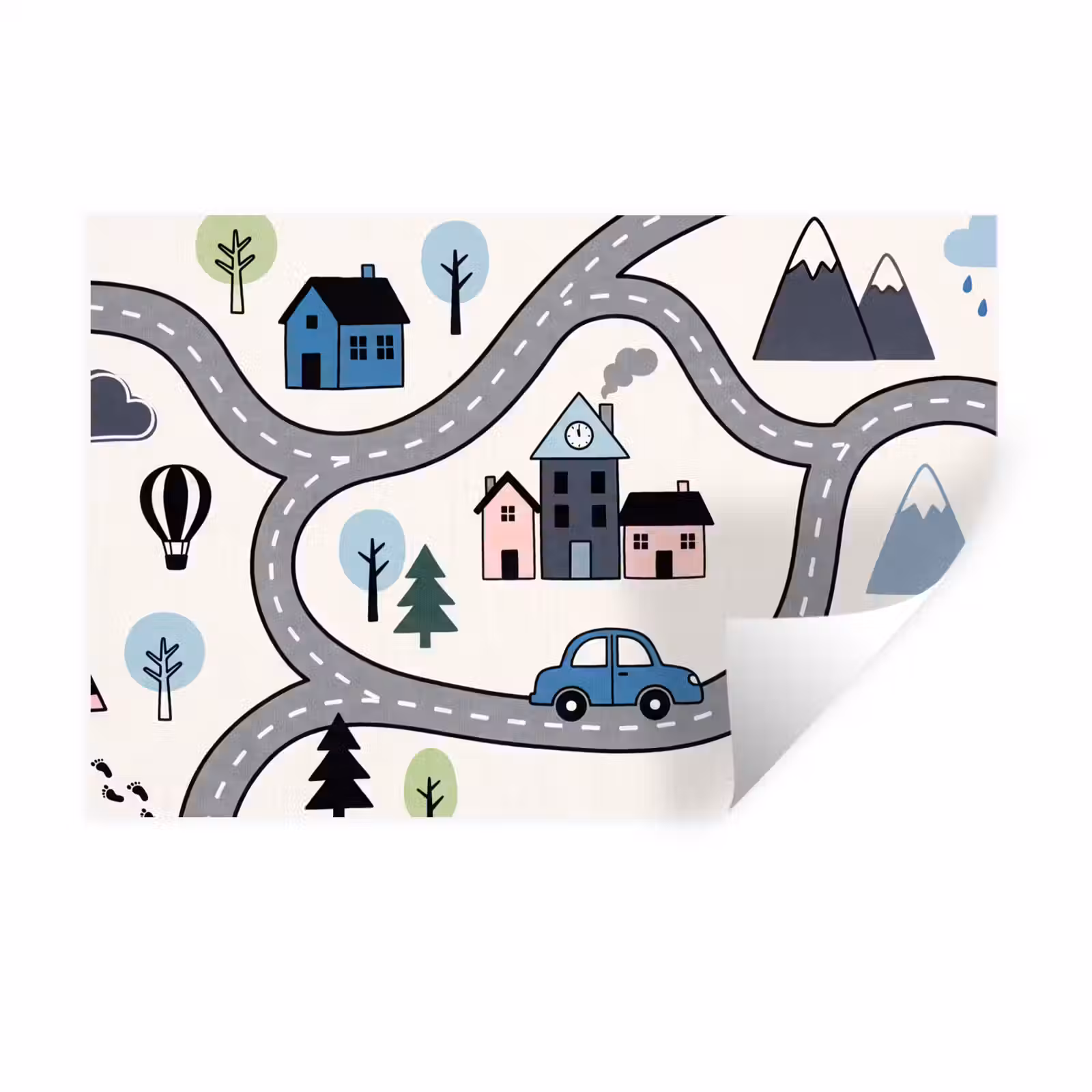 Wall Sticker - Map - City - Kid-Friendly — 1