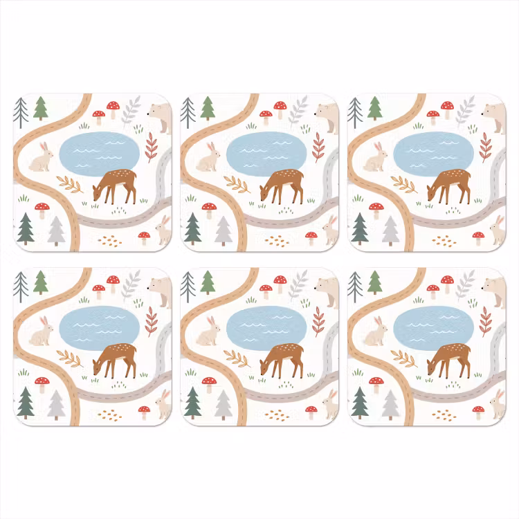 Coaster - Animals - Forest - Illustration — 1