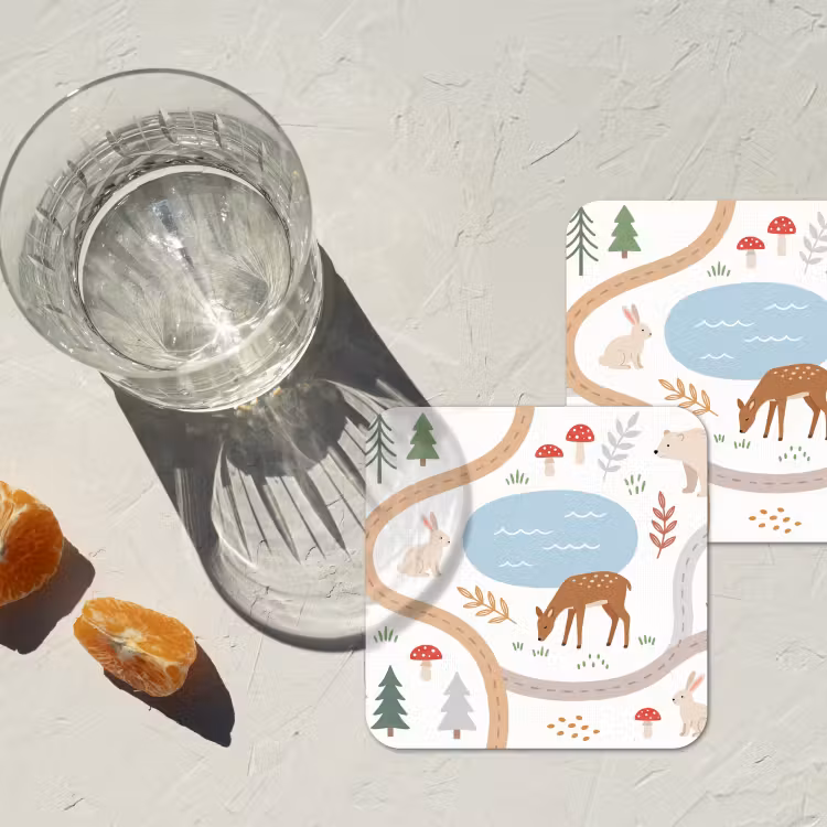 Coaster - Animals - Forest - Illustration — 2