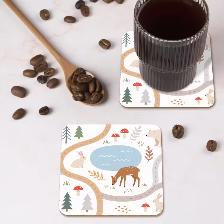 Coaster - Animals - Forest - Illustration — 4