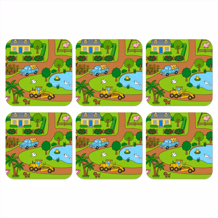 Coaster - Countryside - Animals - Cartoon — 1