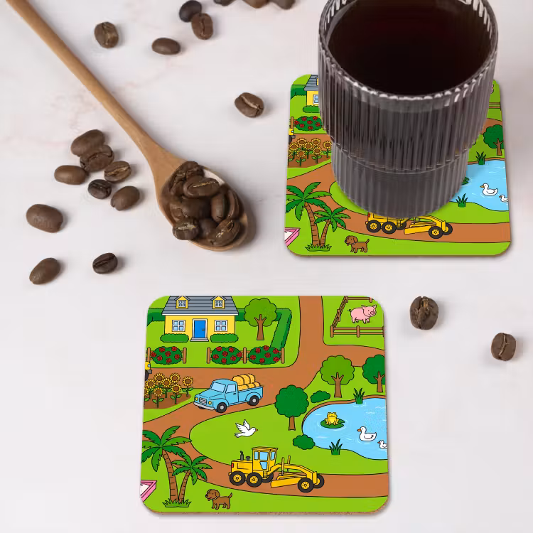 Coaster - Countryside - Animals - Cartoon — 4